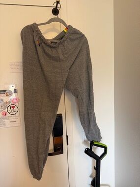 Aviator Nation Rainbow Gray Cozy Jogger Sweatpants